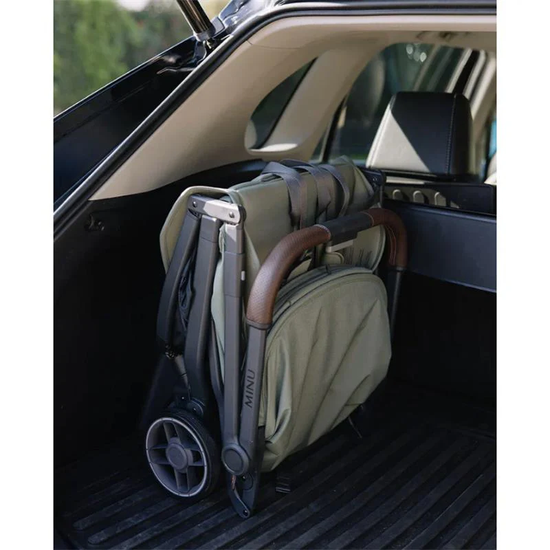 Uppababy Minu V3 Compact Stroller, Evelyn, Meadow Green | Carbon Frame | Chestnut Leather - Image 16