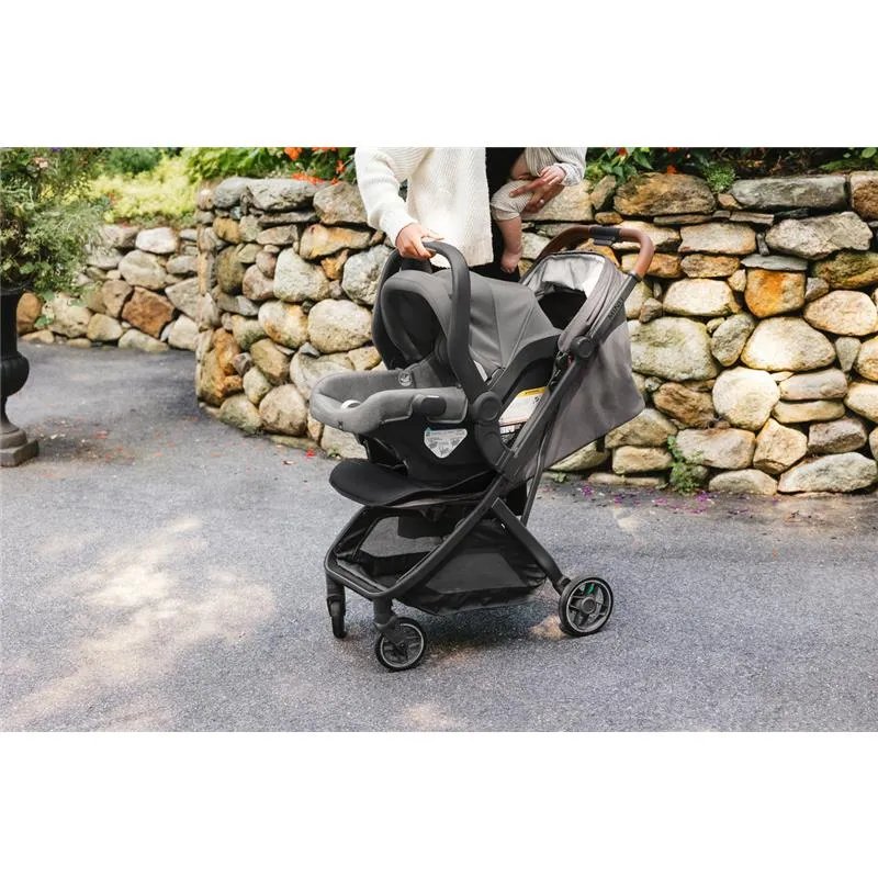Uppababy - Minu V3 Compact Stroller, Jake (Charcoal/Carbon Frame/Black Leather) - Image 3
