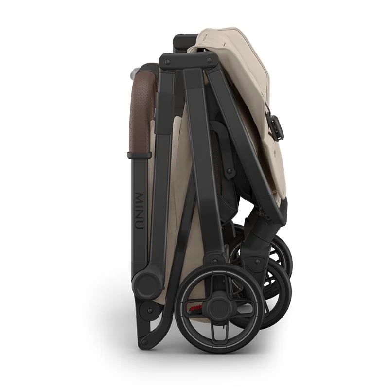 Uppababy Minu V3 Stroller Ada, Sandstone Melange | Chestnut Leather - Image 5