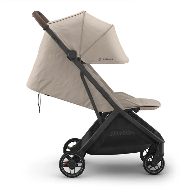 Uppababy Minu V3 Stroller Ada, Sandstone Melange | Chestnut Leather - Image 8