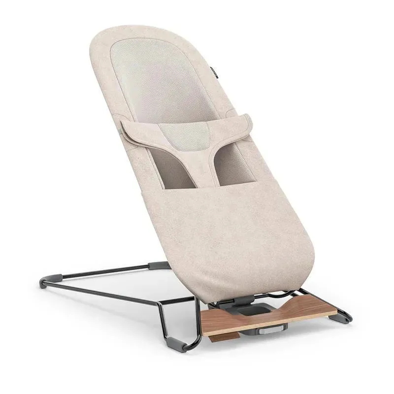 Uppababy - Mira 2-In-1 Bouncer And Seat, Charlie - Sand Mélange | Silver Frame | Birch Wood