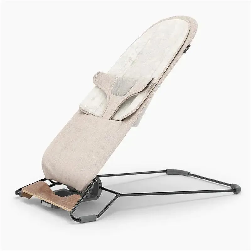 Uppababy - Mira 2-In-1 Bouncer And Seat, Charlie - Sand Mélange | Silver Frame | Birch Wood - Image 5