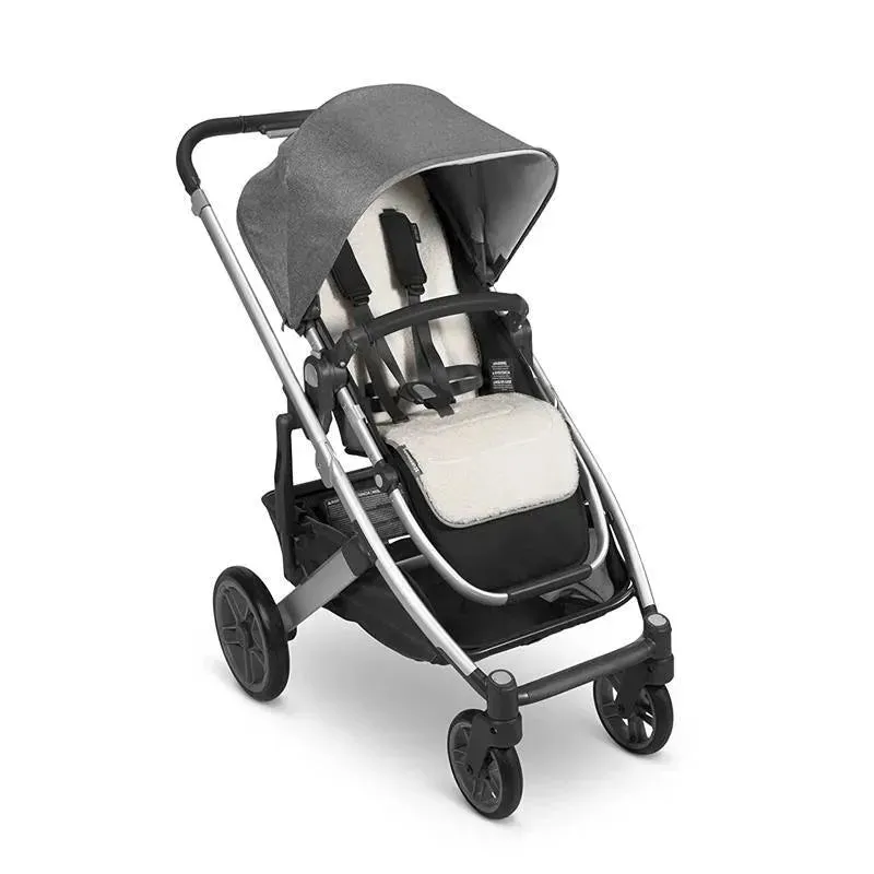 Uppababy - Reversible Seat Liner, Phoebe (Breathable Light Grey/Cozy Sherpa Fleece) - Image 4