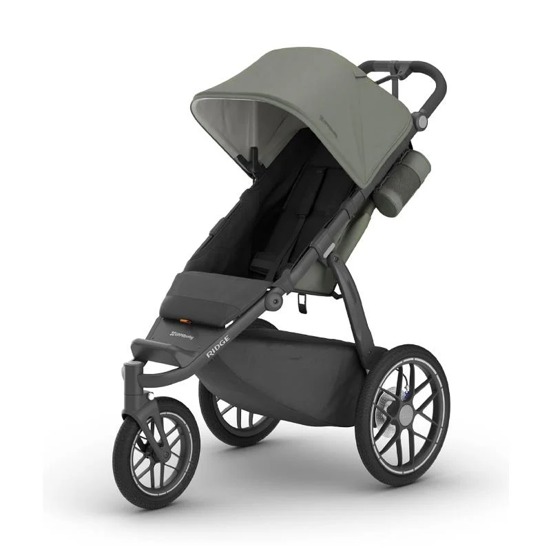UPPAbaby Ridge V2 Jogging Stroller, Evelyn (Meadow Green/Carbon Frame)