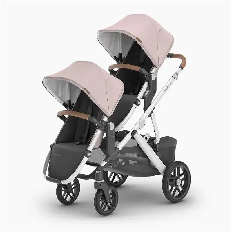 UPPAbaby - RumbleSeat V2+ Alice - Dusty Pink | Silver Frame | Saddle Leather - Image 2