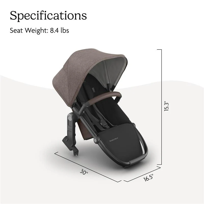 Uppababy - Rumbleseat V3, Owen (Mocha Mélange/Carbon Frame/Chestnut Leather) - Image 7