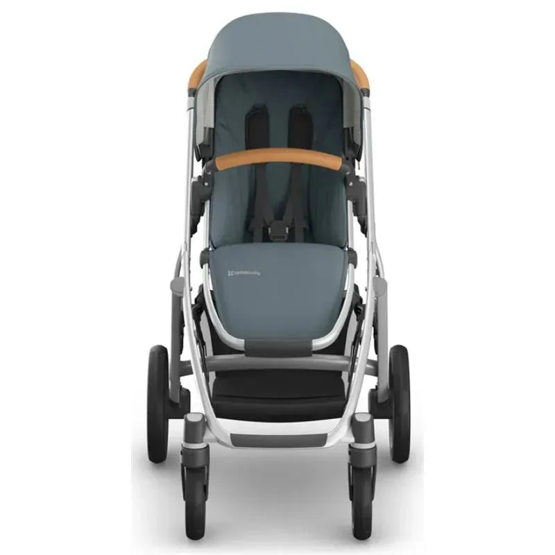 Uppababy - Vista V3 Stroller, Callum (Stone Blue/Silver Frame/Sand Leather) - Image 4
