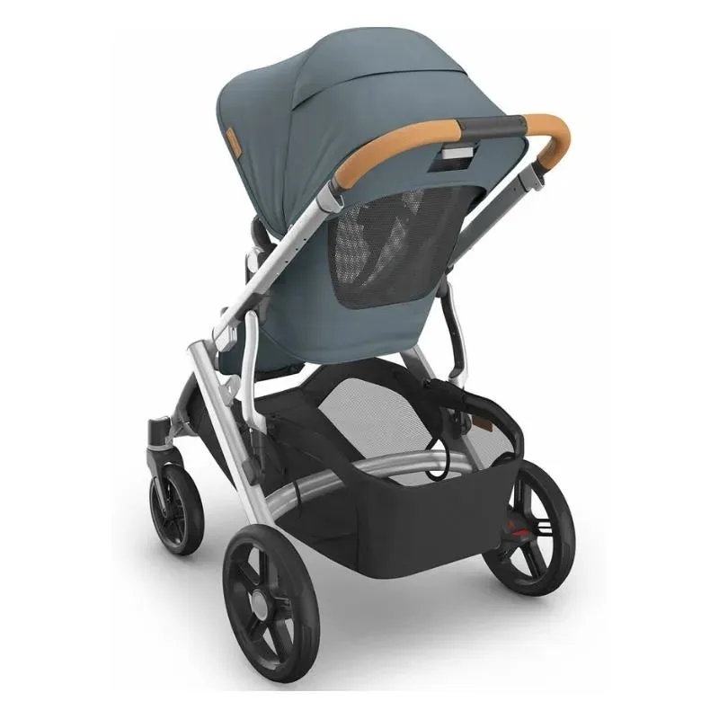 Uppababy - Vista V3 Stroller, Callum (Stone Blue/Silver Frame/Sand Leather) - Image 7