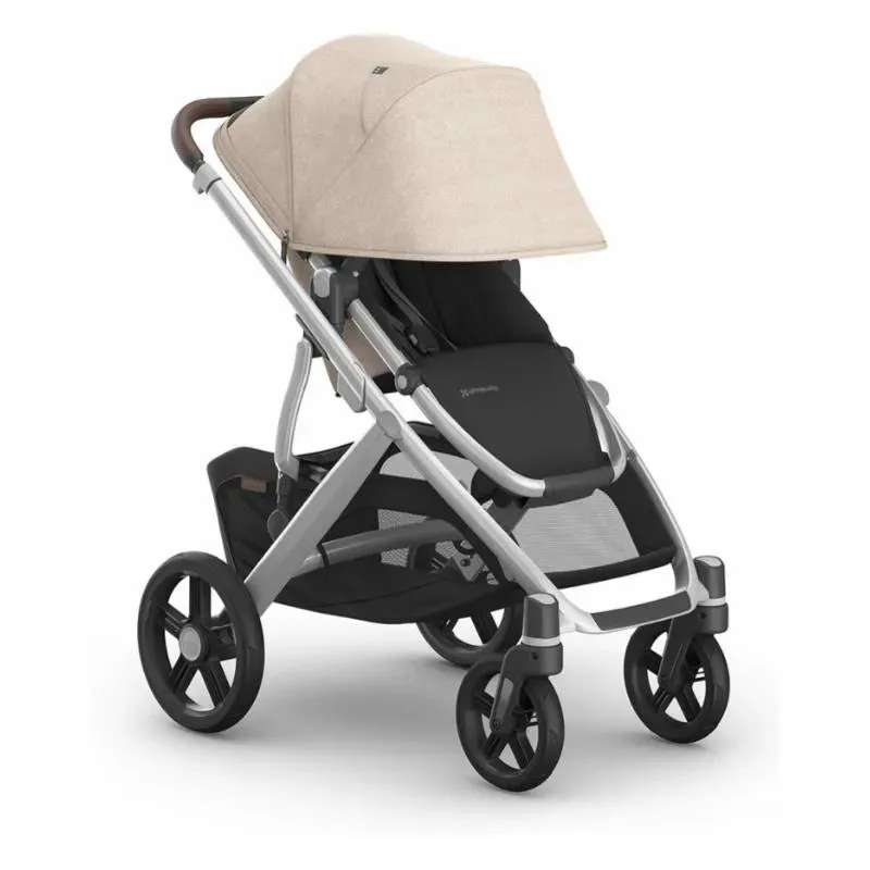 Uppababy - Vista V3 Stroller, Declan (Oat Mélange/Silver Frame/Chestnut Leather) - Image 3