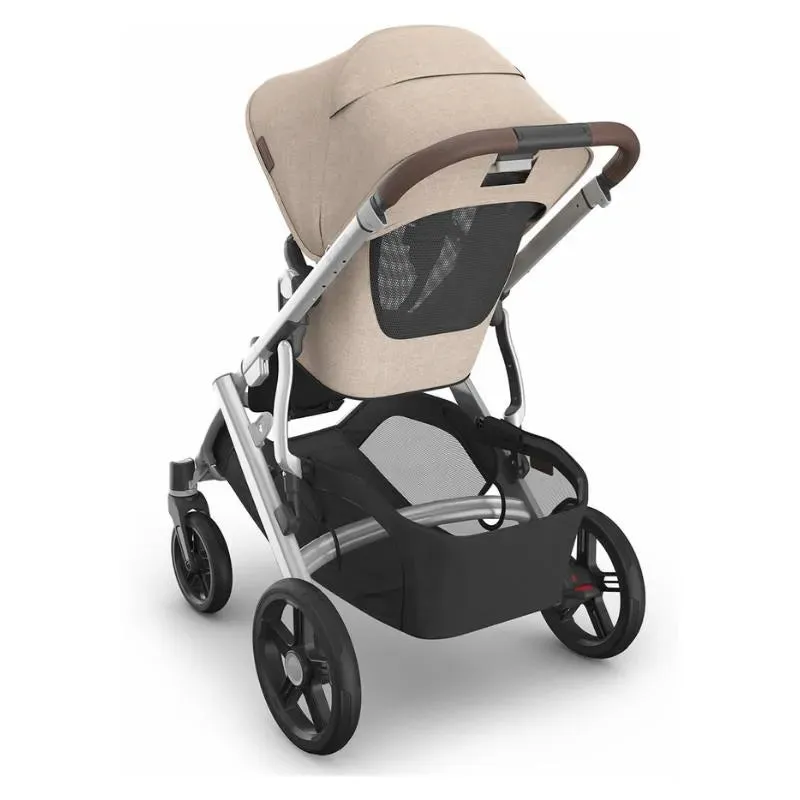 Uppababy - Vista V3 Stroller, Declan (Oat Mélange/Silver Frame/Chestnut Leather) - Image 6