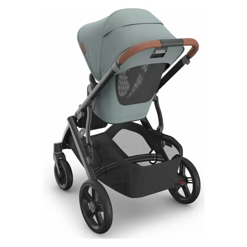 Uppababy - Vista V3 Stroller, Kenzi (Mystic Aqua/Carbon Frame/Saddle Leather) - Image 6