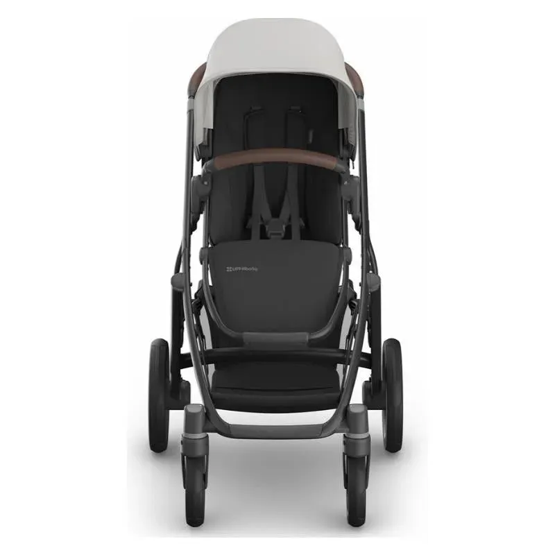 Uppababy - Vista V3 Stroller, Savannah (Pearl Gray Jacquard/Carbon Frame/Chestnut Leather) - Image 5