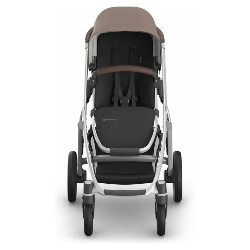 Uppababy - Vista V3 Stroller, Theo (Dark Taupe/Silver Frame/Chestnut Leather) - Image 4