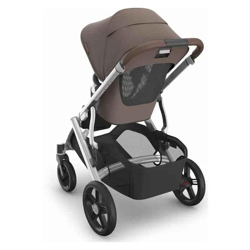 Uppababy - Vista V3 Stroller, Theo (Dark Taupe/Silver Frame/Chestnut Leather) - Image 6