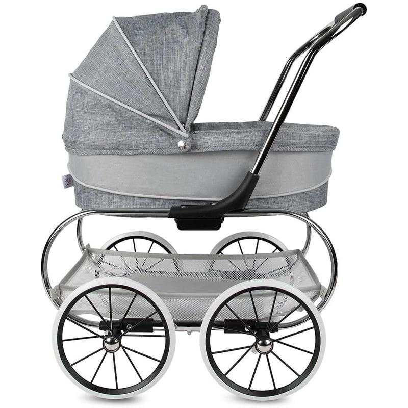 Valco Baby - Classic Bassinet Doll Stroller, Grey/White - Image 3