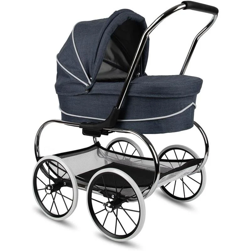 Valco Baby - Classic Denim Blue Bassinet Doll Stroller - Image 4