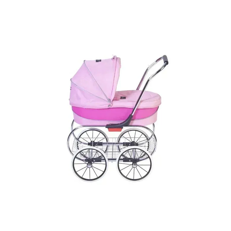 Valco - Classic Bassinet Doll Stroller, Pink - Image 4