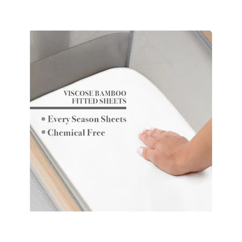 Venice Child - 2Pk Viscose from Bamboo Bassinet Sheets, Off White - Image 3