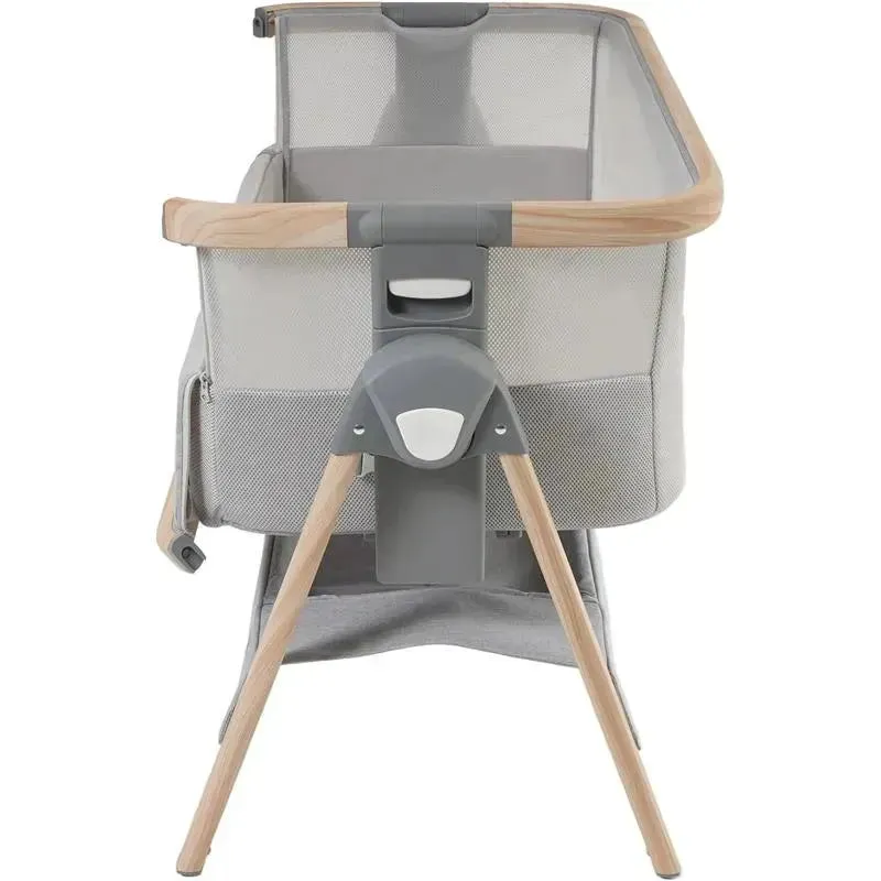 Venice Child - California Dreaming Bedside Crib Bassinet With Travel Case, Gray Wood - Image 2