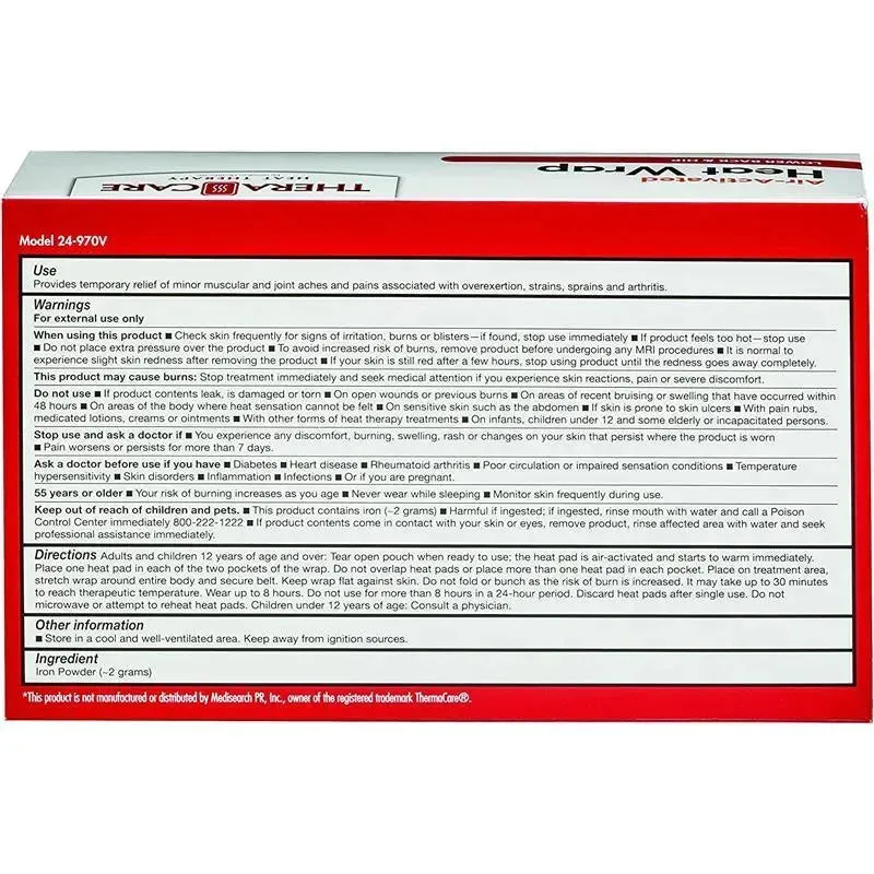 Veridian - 2Pk Theracare Heat Wraps, Back/Hips - Image 6