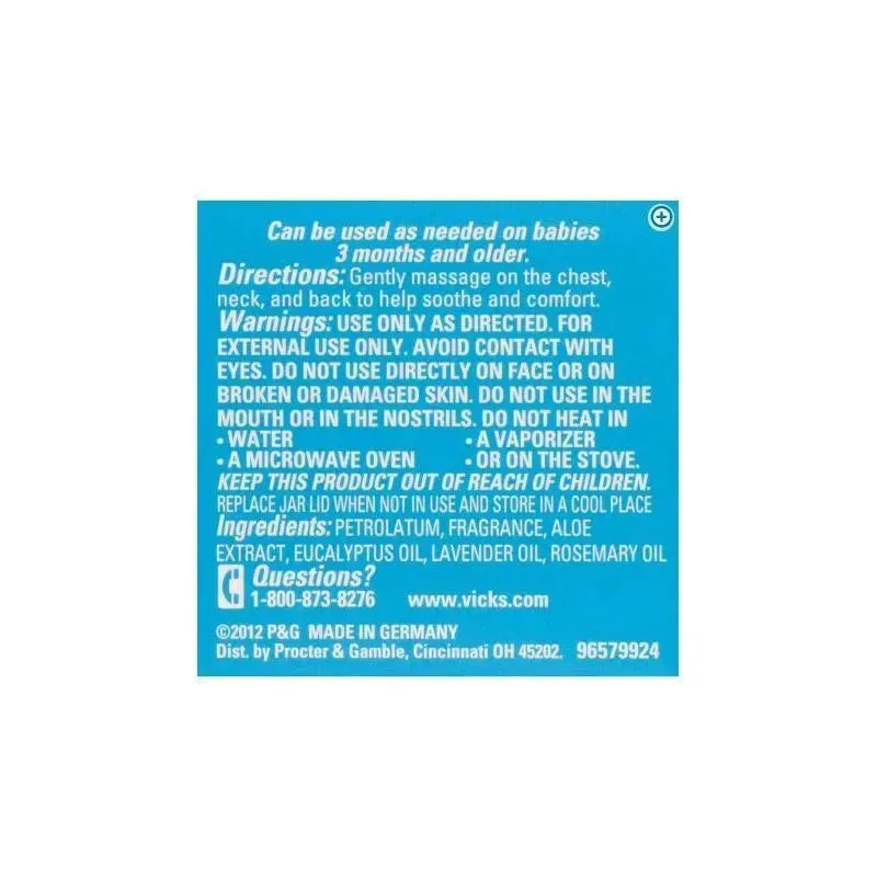Vicks BabyRub Soothing Ointment, 1.76 OZ - Image 4