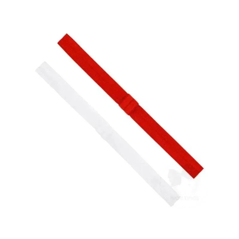 Wee Ones - 2Pk Add-A-Bow Elastic Girls Baby Bands, Red