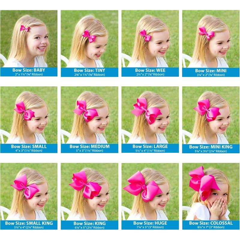 Wee Ones - Baby Girls' Holiday Style Pom-Pom Edge Grosgrain Overlay Hair Bow on Nylon Hair Band - Image 4