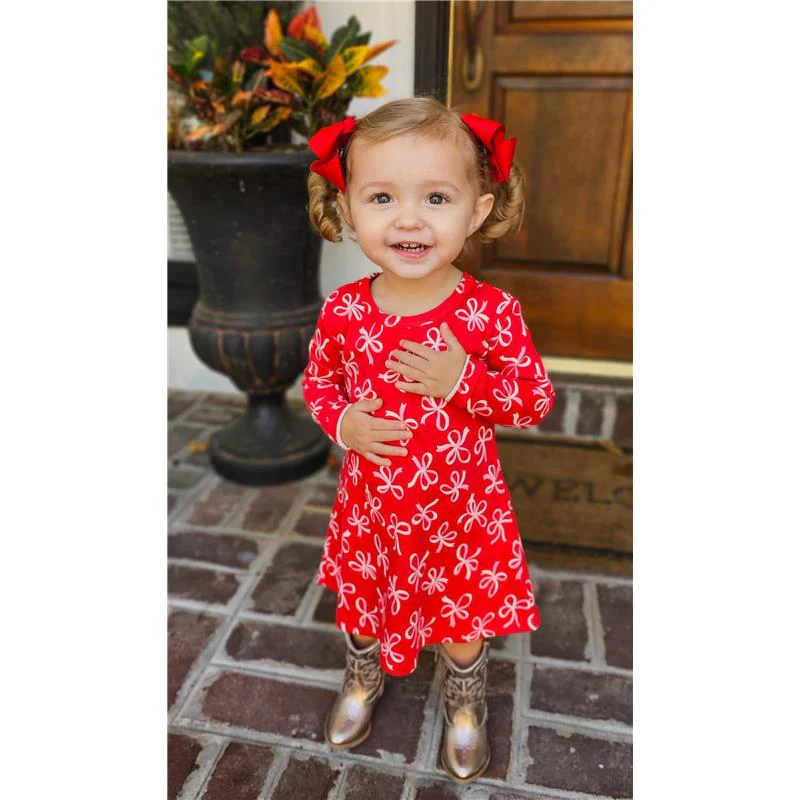 Wee Ones - Baby Girls' Medium Grosgrain Hair Bow Red - Image 6