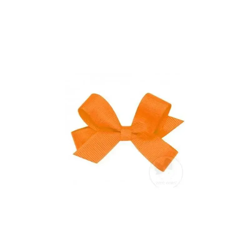 Wee Ones Basic Tiny Grosgrain Bow - Orange