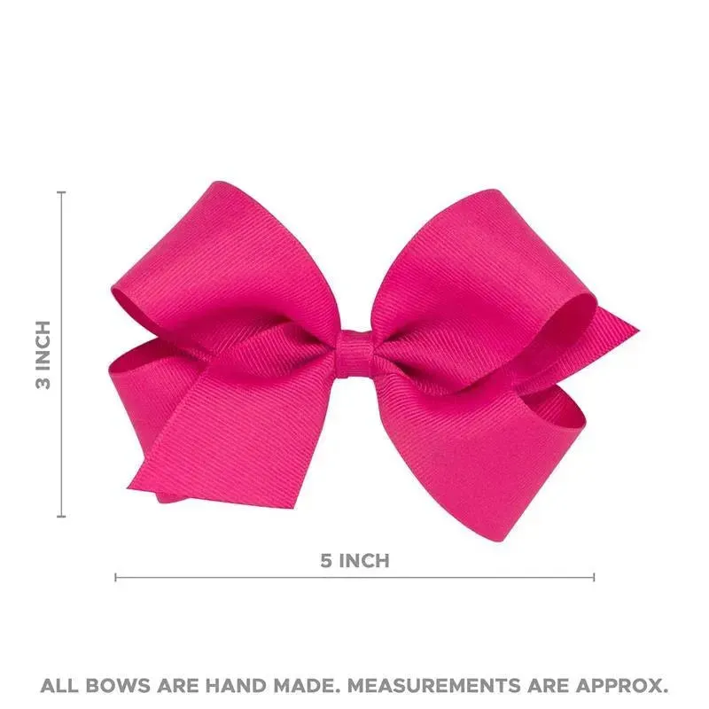 Wee Ones - Girls' Classic French Satin Hair Bow on a WeeStay Clip, Medium, White - Image 4