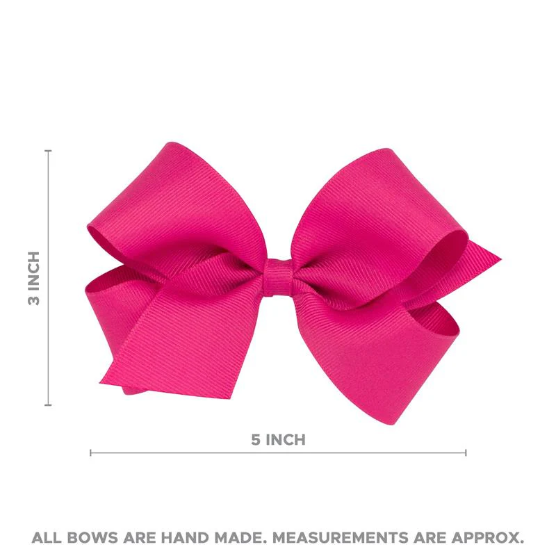 Wee Ones - Girls' Grosgrain Hair Bows with Organza Overlay on a WeeStay Clip, Medium, White - Image 4