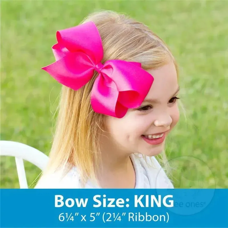 Wee Ones - King Burlap Basic Bow, Toffee - Image 3