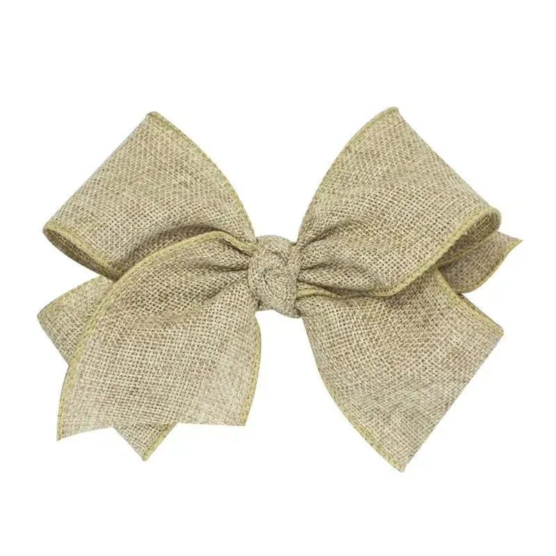 Wee Ones - King Burlap Basic Bow, Toffee - Image 6