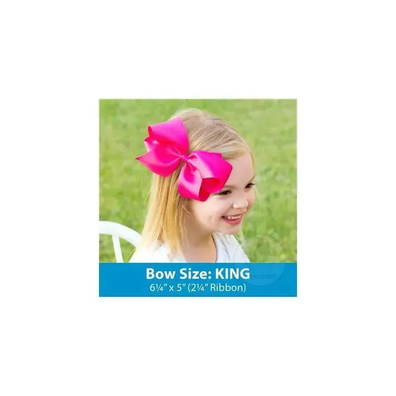 Wee Ones King Classic Grosgrain Hair Bow (Knot Wrap), Pink - Image 5