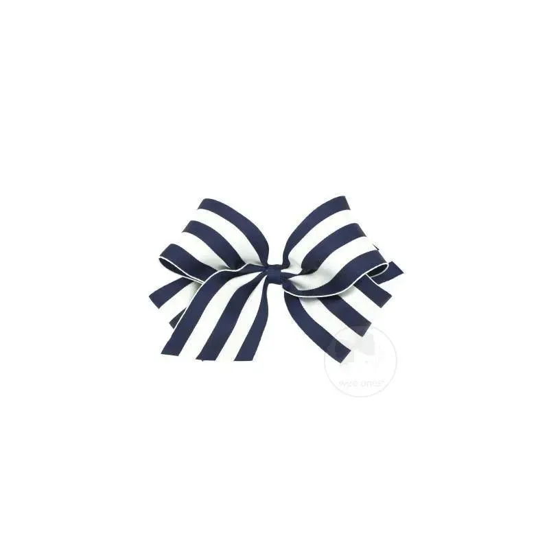 Wee Ones King Stripe Bow, Navy - Image 8
