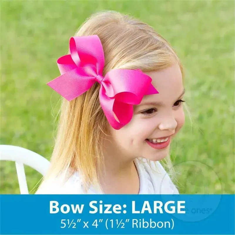 Wee Ones - Large Basic Bow, Red - Image 4