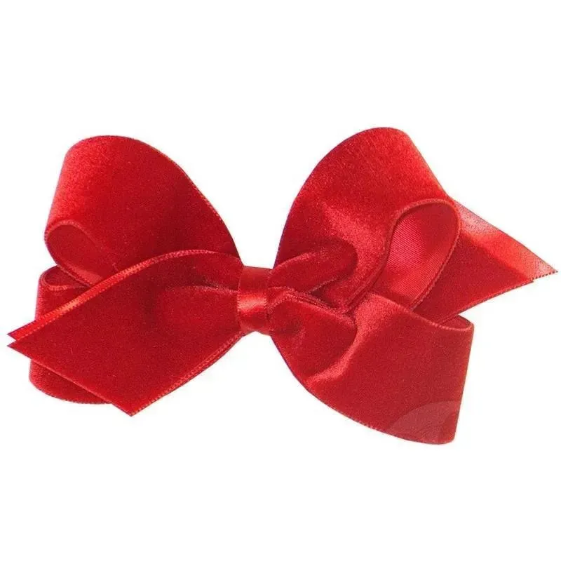 Wee Ones - Large Basic Bow, Red - Image 6
