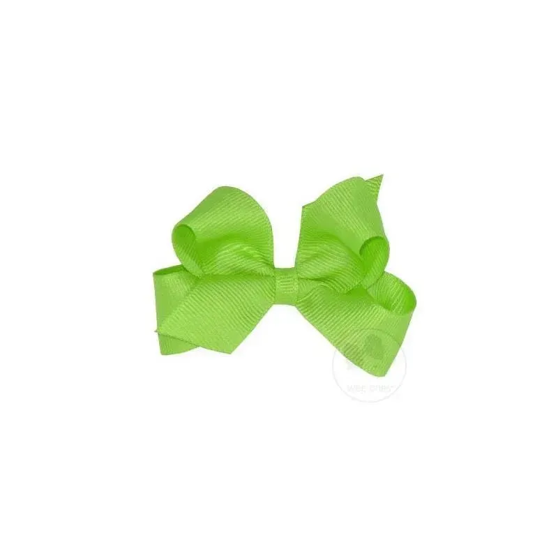 Wee Ones Mini Classic Grosgrain Hair Bow, Size 3.25 X 2 (7/8 Ribbon), Grasshopper - Image 6