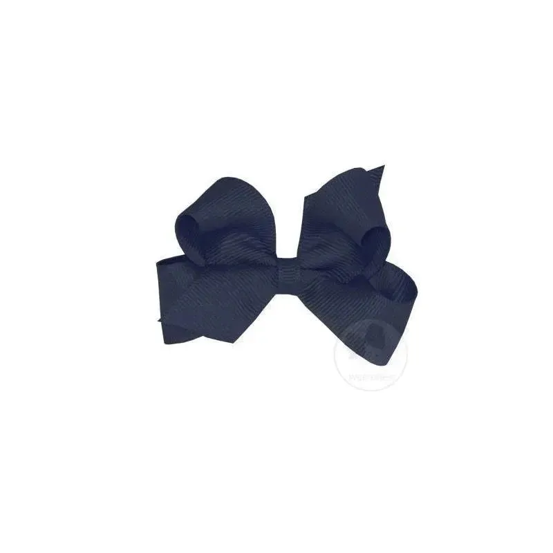 Wee Ones Mini Classic Grosgrain Hair Bow, Size 3.25 X 2 (7/8 Ribbon), Navy - Image 6