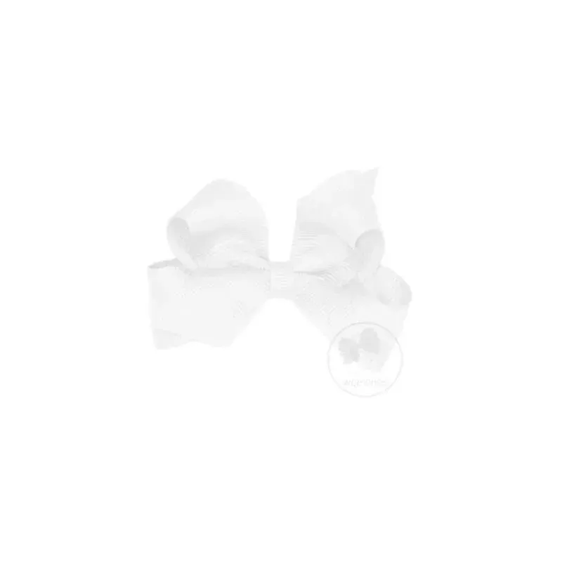 Wee Ones Mini Classic Grosgrain Hair Bow, Size 3.25 X 2 (7/8 Ribbon), White - Image 6