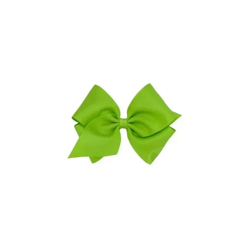 Wee Ones Mini King Classic Grosgrain Hair Bow, Size 5.25 X 3.5 (2 1/4 Ribbon), Grasshopper - Image 6