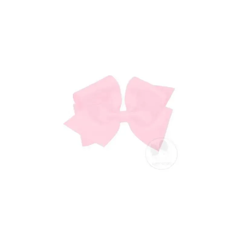Wee Ones Mini King Classic Grosgrain Hair Bow, Size 5.25 X 3.5 (2 1/4 Ribbon), Light Pink