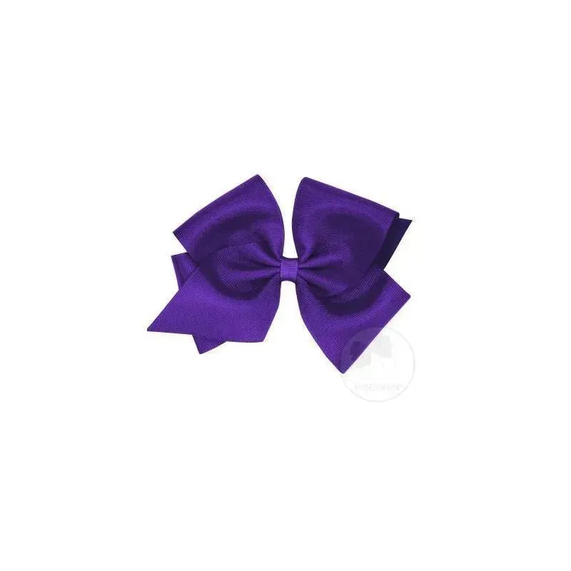 Wee Ones Mini King Classic Grosgrain Hair Bow, Size 5.25 X 3.5 (2 1/4 Ribbon), Purple - Image 6