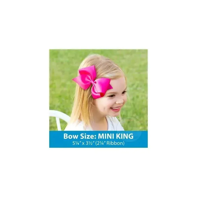 Wee Ones Mini King Classic Grosgrain Hair Bow, Yellow, Size 5.25 X 3.5 (2 1/4 Ribbon) - Image 2