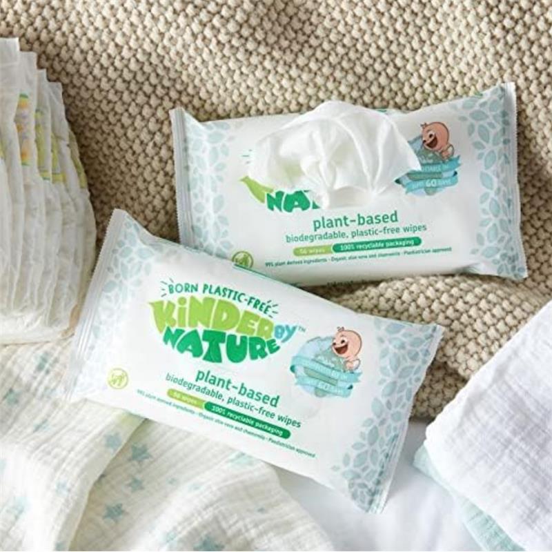 Wilogis - 1Pk Kinder by Nature Plant Based Baby Wipes - Image 2