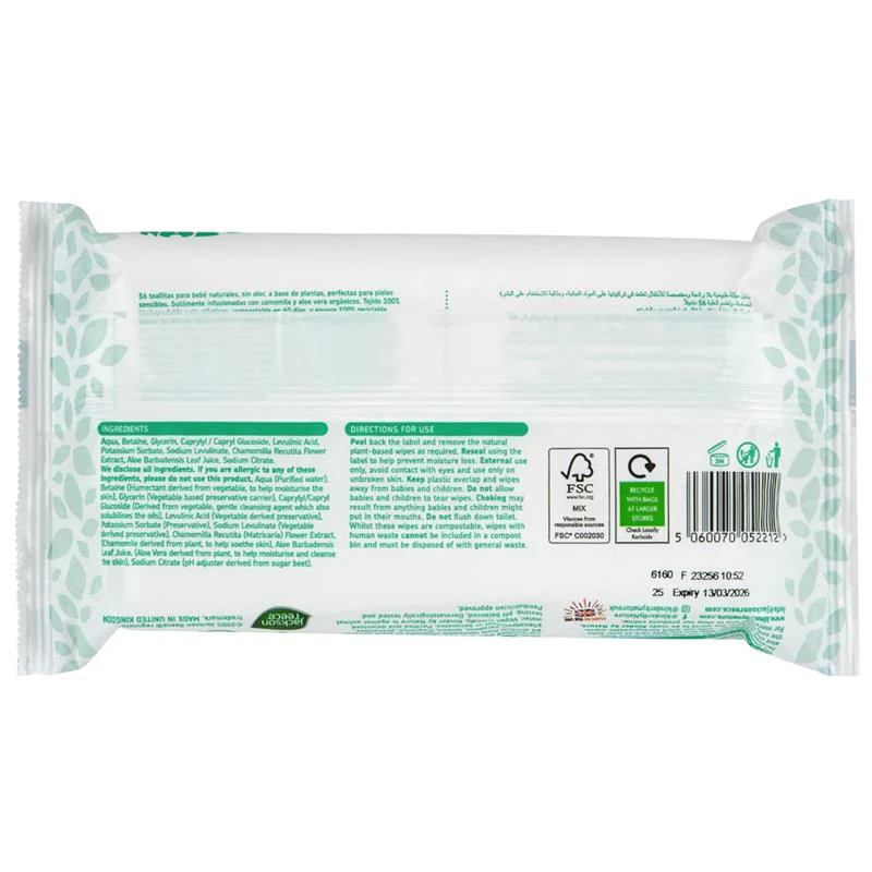 Wilogis - 1Pk Kinder by Nature Plant Based Baby Wipes - Image 5