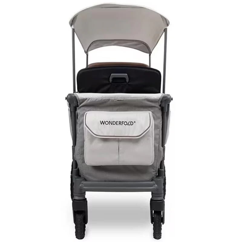 Wonderfold - L2 Double 2-Seater Stroller Wagon, Grey - Image 2