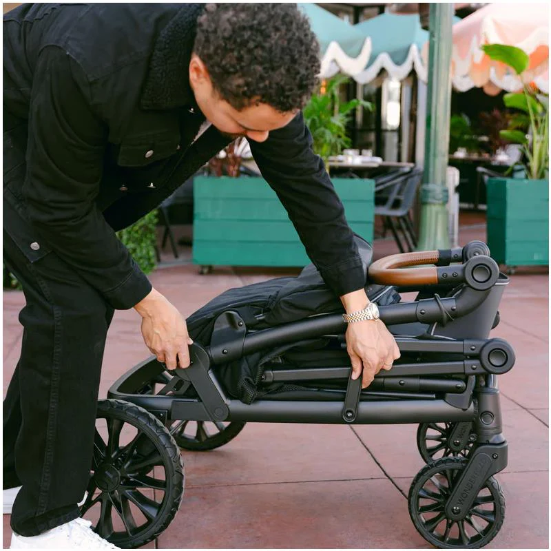WonderFold - L4 Quad Stroller Wagon (4 Seater) Black - Image 9