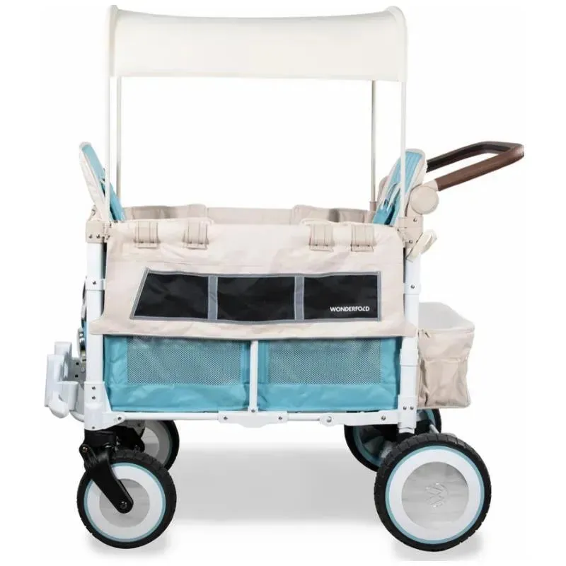 WonderFold - Volkswagon Special Edition Double Stroller Wagon (2 Seater), Bondi Blue - Image 3