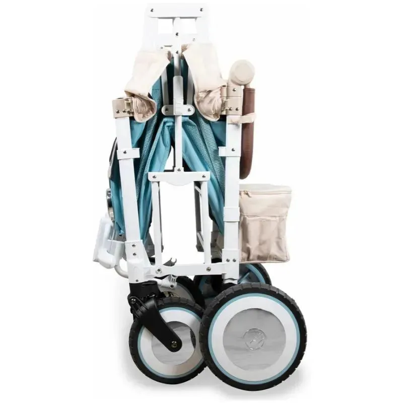 WonderFold - Volkswagon Special Edition Double Stroller Wagon (2 Seater), Bondi Blue - Image 4